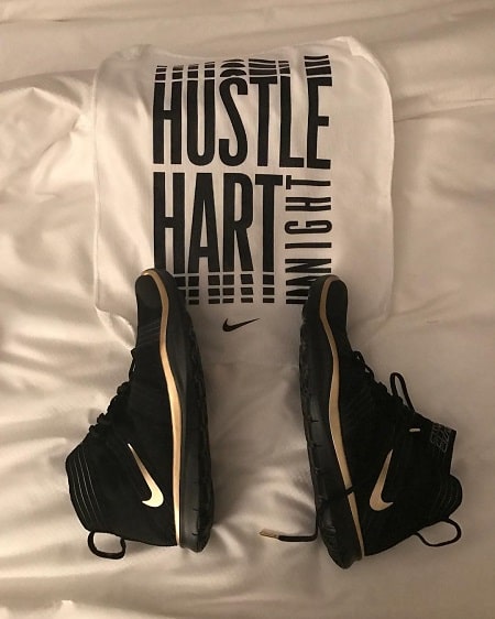 O'Shea Jackson Jr with his Nike shoe.